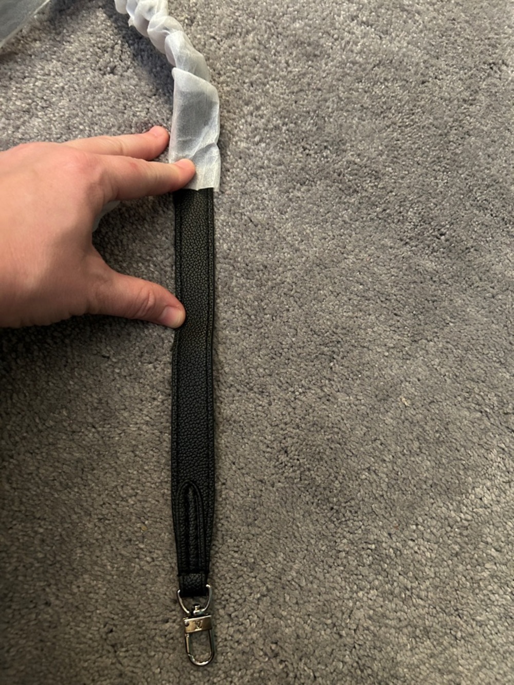 Leather Strap Crossbody Replacement - Black - Picture 4 of 4
